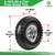 LTNICER 10" Heavy-Duty Replacement Tires, 4.10/3.50-4" for Gorilla Carts,Hand Trucks,Generators,Lawn Mowers & Garden Wagons - Double Sealed Bearings, 5/8" Axle Bore Hole - Pneumatic Air Tires (2 Pack)