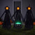 JOYIN 5 FT Halloween Witch Decorations Outdoor, Set of 3 Light Up Holding Hands Witches with Cauldron Yard Stakes, LED Witch Cauldron on Tripod for Graveyard Yard Lawn Party Haunted House Decor