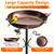 Parovite 50" Tall Metal Bird Bath for Outside, Water Feeder Bowl Outdoors