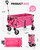 Gonex 38" L Collapsible Wagon Cart Foldable, 220L Folding Utility Cart Pink