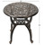C/G patio casa C/G Cast Aluminum Side Table,Decorative Outdoor End Table, Ornate Floral Pattern (Round, Copper)