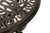 C/G patio casa C/G Cast Aluminum Side Table,Decorative Outdoor End Table, Ornate Floral Pattern (Round, Copper)