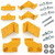 Upgraded 125255 Hydro Transmission Brackets Kit for Hustler Zero-Turn Mowers - New Thicker Brackets with Hardware, Includes 552564, 552565, 552566, 552567, OE Replacement Service Kit