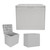 Suncast 22 Gal, Small Outdoor Storage Deck Box, Resin Reeded, French Gray