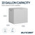 Suncast 22 Gal, Small Outdoor Storage Deck Box, Resin Reeded, French Gray