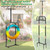 Gtongoko Garden Hose Holder for Outside 70" with 4 Prongs Base & 2 Shepherds Hooks Heavy Duty Freestanding Metal Water Hose Holder Stand Holds Up to 150FT Hose & 44LB Detachable Hose Storage for Yard