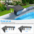 Niceput Solar Pool Lights for Metal Frame Above Ground Pools|Black-2PCS