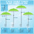 NBtoUS 4 Pack 24.9" Double Canopy Plant Umbrellas for Outdoor Plants,Small Umbrella, Adjustable Plant Shades for Outdoor Plants, Garden, Potted(Light Green)