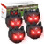 Peepst 4 Pack Solar Nocturnal Animal Repeller with Red LED Flashing Lights – Effective Coyote, Raccoon, Skunk, Deer & Hawk Deterrent – Waterproof Predator Lights for Yards, Gardens & Chicken Coops
