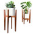 24" Tall Wood Plant Stand Indoor, Corner Flower Pot Plants Holder Outdoor