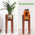 24" Tall Wood Plant Stand Indoor, Corner Flower Pot Plants Holder Outdoor