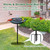 Bird Bath with Solar Fountain, Durable 5-Prong Base Solar Bird Bath with Stable Metal Stake, Detachable Solar Powered Bird Baths for Garden Outdoor Yard Lawn, Spotted Green