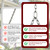 Heavy Duty Porch Swing Hanging Chain Kit, 2 Pack, Silver