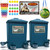 Chicken Waterer, Chick Water, Chicken Coop Accessories - 6 Gallon Capacity, 2-Pack 3 Gallon (26 pounds Total) (Prussian Blue, Large).