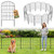 KIMAZO 32.5in (H) x 20ft (L) Tall Decorative Garden Fence - 14 Pack Garden Fencing, Rustproof Metal Wire Panel Border Animal Barrier for Dog, Flower Edging for Yard Landscape Patio Outdoor Decor