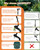 Stand Up Weed Puller Tool with Adjustable Long Handle and 50L Garden Bag