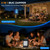 Solar Bug Zapper Outdoor, Solar Mosquito Zapper Outdoor with Ground Bracket, AUTO On/Off Solar Fly Zapper with Illuminated Light, Rechargeable Cordless Mosquito Traps for Camping Paito Backyard Garden