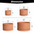 D'vine Dev Set of 4 Terracotta Shallow Planter Pots for Succulent, 3 Inch 4 Inch 5 Inch 6 Inch, Small Flower Plant Pots with Drainage and Saucer, 40-Z-0