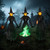 Halloween Decorations Outdoor 4.9 FT Glowing Head Witches Set of 3