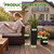 Devoko Resin 24'' Tall Planters, Large Taper Outdoor Planter