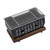 Japanese Hibachi Grill, Portable Tabletop Yakitori Charcoal Grill for Indoor Outdoor BBQ with Wooden Base & Cooking Grate 4.9x4.5x9.4in
