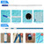 Poolvio Pool Deep Skimmer Net with 3ft - 10ft 1.0mm Thick Adjustable Aluminum Pole & Fine Mesh Bag Leaf Skimmer Rake Net for Above Ground & Inground Swimming Pools, Removes All Debris