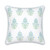 Hofdeco Premium Coastal Patio Indoor Outdoor Throw Pillow Cover Only, 18"x18" Water Repellent for Backyard, Couch, Baby Blue Green Floral with Piping