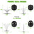 Goldlife Pond Fountain Aerator Nozzle - N3 Nozzle Kit, 4-in-1 Unique Water Flow Modes, Black ABS Water Spray Sprinkler Head, Replacement Fountain Aerator Pump Nozzle for Garden Pond Lake