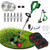 Cordless Weed Wacker & Weed Eater, 21V 3-in-1 String Trimmer & Brush Cutter, 2×4.0Ah Batteries, Lightweight Electric Lawn Edger with 3 Blades & Removable Wheels for Yard & Garden