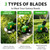 Cordless Weed Wacker & Weed Eater, 21V 3-in-1 String Trimmer & Brush Cutter, 2×4.0Ah Batteries, Lightweight Electric Lawn Edger with 3 Blades & Removable Wheels for Yard & Garden