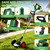 Cordless Weed Wacker & Weed Eater, 21V 3-in-1 String Trimmer & Brush Cutter, 2×4.0Ah Batteries, Lightweight Electric Lawn Edger with 3 Blades & Removable Wheels for Yard & Garden