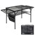 JOUYEK Folding Grill Table,3x2 FT Portable Camping Table with 2 Wing Panels
