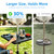 CHENG RONG Outdoor Umbrella Table Tray with Hooks, 16.54" Square Black ABS Plastic, Adjustable, Fits 1.5" Umbrella Pole for Beach, Backyard, Poolside, Garden, Patio