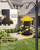 iBorn Tube Bird Feeder for Small Seeds, Wild Bird Feeder with 3 Fold-Down Perches, Detachable Easy-Clean Mesh Design, Locking Base, 1.5L Metal Bird Seed Feeder for Outside, Yellow, Pack of 1