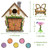 Meadow & Oak Fairy Garden House Kit - Complete with Fairy Garden Accessories, Butterly Seat, Bird Bath, Stepping Stones, Magnetic Door Closure for Indoor/Outdoor Fairy House