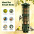 WLNYUGS Metal Hanging Squirrel Proof Bird Feeders, Gravity Spring Closure System, Chew Resistant, Large Capacity, Weatherproof Bird Feeders for Outdoors, Olive Green