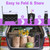 Wagon Cart Foldable,360Lbs Collapsible Wagon Cart with Wheels Portable, All Terrain Outdoor Utility Carts for Groceries, Camping, Sports, Garden, Shopping, Black