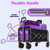 Wagon Cart Foldable,360Lbs Collapsible Wagon Cart with Wheels Portable, All Terrain Outdoor Utility Carts for Groceries, Camping, Sports, Garden, Shopping, Black