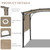 Iheqard 200x103 in Pergola Canopy Replacement Shade Cover Only, Khaki