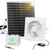 Solar Exhaust Fan with 24000mAh Battery Day & Night Work Fans, 25W 9.8" Solar Ventilation Fan for Chicken Coop with Timer, Waterproof Greenhouse Solar Powered Fan for Shed, Pet Houses, Outdoor Cooling