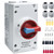 Solar Disconnect Switch 4-Pole DC 1500V 32A Isolator Solar Switch with Enclosure for Rooftop Solar Systems, RVs Waterproof IP66 Red