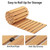 Wooden Garden Pathway Outdoor Walkway - 8 FT Roll Out Outdoor Pathway with Ground Stakes, Boardwalk Pavers for Outside Walkway, Non-Slip Garden Path for Backyard Decor, Lawn Landscaping, Natural