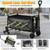 Folding Utility Cart with Triangular Wheels, 2 in 1 Collapsible Wagon for Stairs, Multi-Scene Stair Climbing Wagon, Lightweight Hand Truck with Telescoping Handle for Grocery, Laundry, Moving, Office