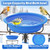 TUSPEU Bird Bath for Outside, 40In Freestanding Birdbaths & Feeder, Blue