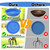 TUSPEU Bird Bath for Outside, 40In Freestanding Birdbaths & Feeder, Blue