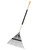True Temper Steel Tine Leaf Rake with Hardwood/Steel Handle for Lawns, Gardening, and Dethatching, 22 Tines, Black