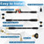 Upgraded Pressure Washer Extension Wand with 6 Tips,Up to 115in