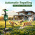 Solar Motion Sensor Deer Repellent Sprinkler Animal Deterrent Solar Cat Repeller with Motion Activated Sprinklers for Animal 2 Packs Flashing Lights Dog Racoon Squirrel for Lawn Garden Farmland