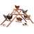 PETSFIT Wooden Chicken Roosting Bars for 10-12 Chickens, Easy Assembly