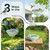 Rywell 4" Extra Deep Hanging Bird Bath, Solar Bird Bath Fountain with 3 Spray Modes - 2L Large Capacity, Quiet Pump with Filter & Auto Shut-Off for Outdoor Garden Yard Decor